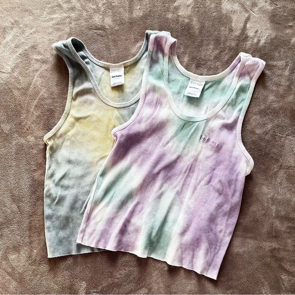 Urban Outfitters Iets Frans Tie Dye Tank Top Women's Green and Purple Size L - Picture 10 of 17